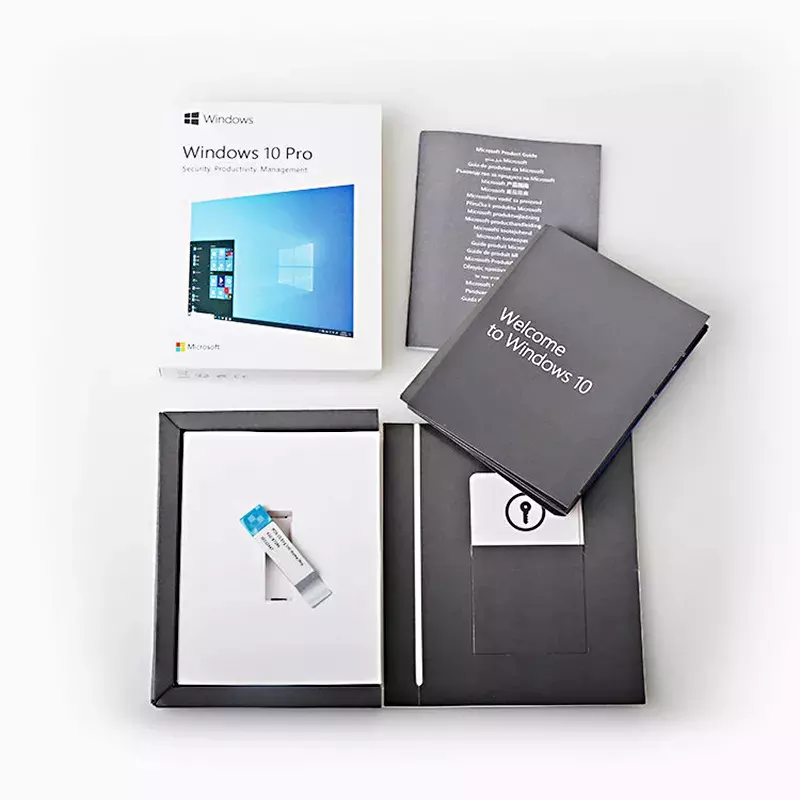 Genuine! Microsoft Windows 10 Pro USB Box 32/64 Bit English Full Version