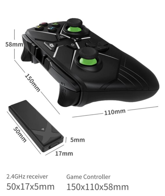Gamepad Joystick Control For Xbox One/Series x/S/Elite/PSP, Smart Phone Android, Windows 7,8,10 - Rechargeable 2.4GHz Wireless